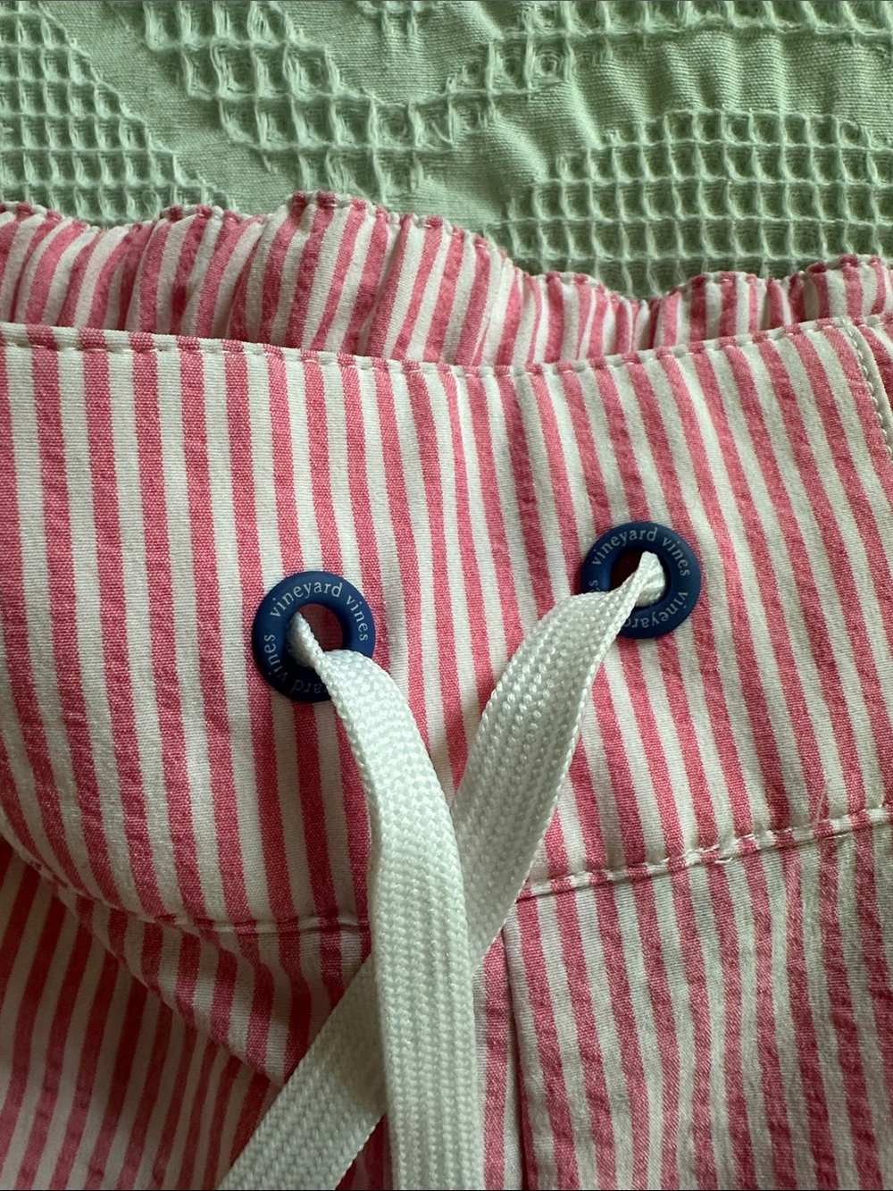 Vineyard Vines Pink Striped Drawstring Athletic Shorts - Picture 2 of 9